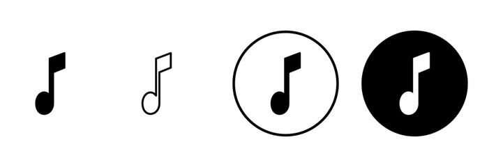 Music icon vector. note music sign and symbol