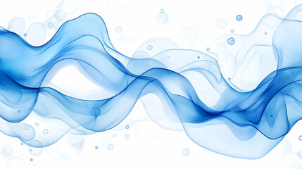 Abstract blue flowing liquid background