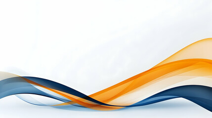 Abstract design with orange and blue wavy lines