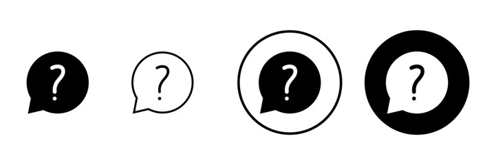 Question icon vector. question mark sign and symbol
