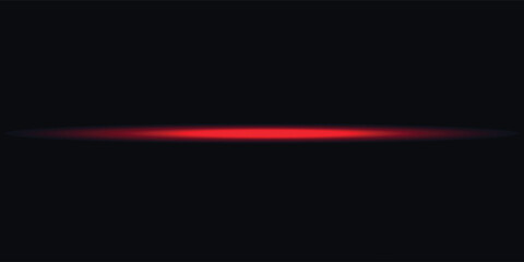 aser lines of light. Horizontal neon light. Neon red horizontal speed lines. Glowing stripes. Laser beams.