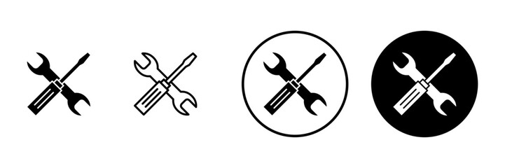 Repair tools icon vector. tool sign and symbol. setting icon. Wrench and screwdriver. Service