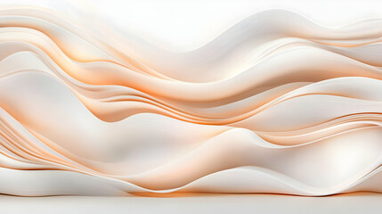 Abstract wavy folds of light peach and white.  Possible use Background for design projects