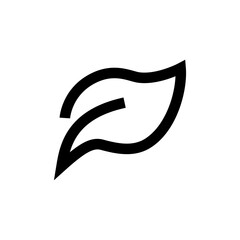 Fototapeta premium Isolated leaves icons on white background.