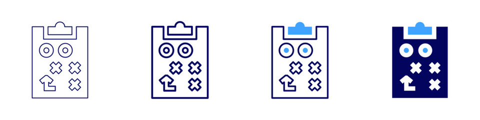 Sales automation icon in 4 different styles. Thin Line, Line, Bold, and Bold Line. Duotone style. Editable stroke