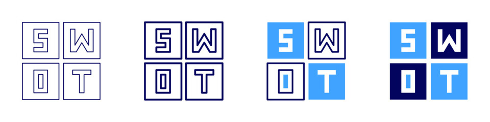 Sales innovation icon in 4 different styles. Thin Line, Line, Bold, and Bold Line. Duotone style. Editable stroke