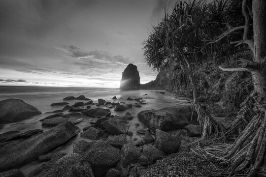 Sunset in Pangasan Beach Pacitan East Java
