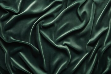 Fototapeta premium Draped Emerald Green Fabric Showing Texture and Flow