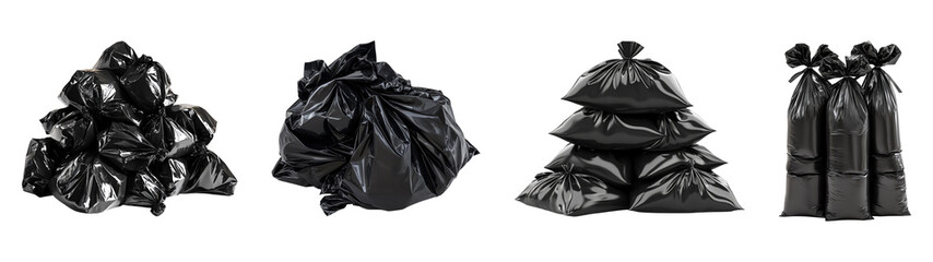 Abstract Still Life: A Study in Black Plastic Bags