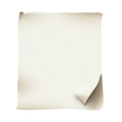 Curled Edge Blank Sticky Note, Transparent Background, Versatile for Digital Use, Ideal for Annotations and Reminders