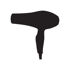 Hair Dryer Silhouette Vector Illustration