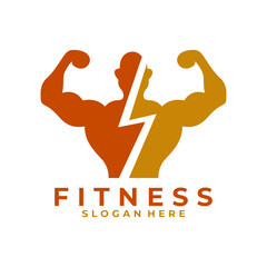 Strong People logo design. Sport Fitness and Gym logo design template