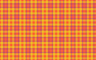 Vector seamless pattern with a plaid design in a bright spring and summer palette. Great for fabric, textile printing, backgrounds, and retro-themed projects.
