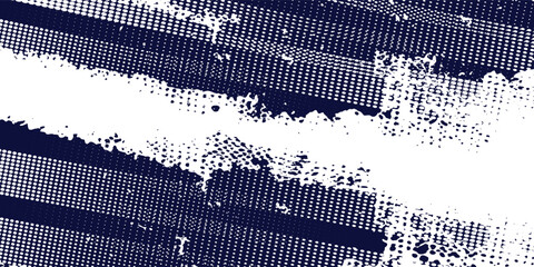 Dots halftone white and blue color pattern gradient grunge texture background.  vector