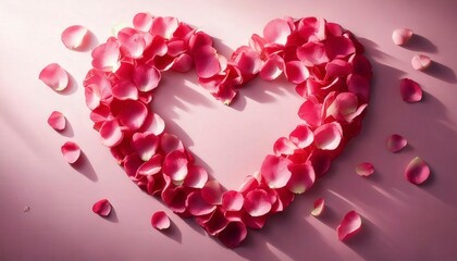 A romantic minimalistic background featuring a heart-shaped frame