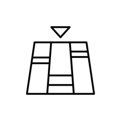 Rhythm game outline icons, minimalist vector illustration ,simple transparent graphic element .Isolated on white background