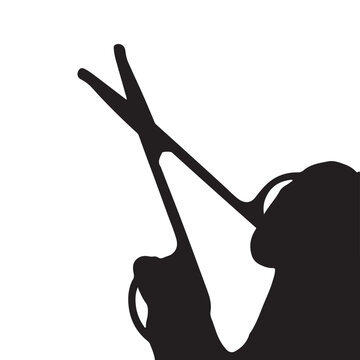 black scissors cutting, silhouette on white clip art preview