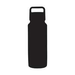 Insulated Travel Water Bottle Silhouette Vector Illustration