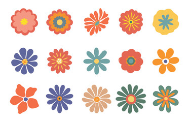 Collection of floral and botany elements, Abstract set of wildflower, Style for banners, wallpaper, posters, websites, online shopping.Vector illustration design and creative idea,eps 10.