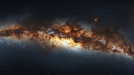 Fototapeta premium A breathtaking aerial view captures a vibrant galaxy adorned with a star-filled sky, showcasing the beauty of the universe and celestial wonders.