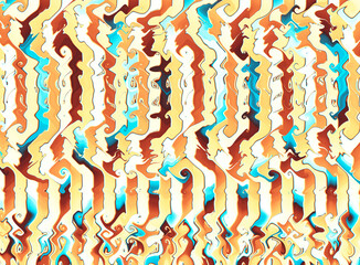  brushstrokes with multi-colored paint vertically