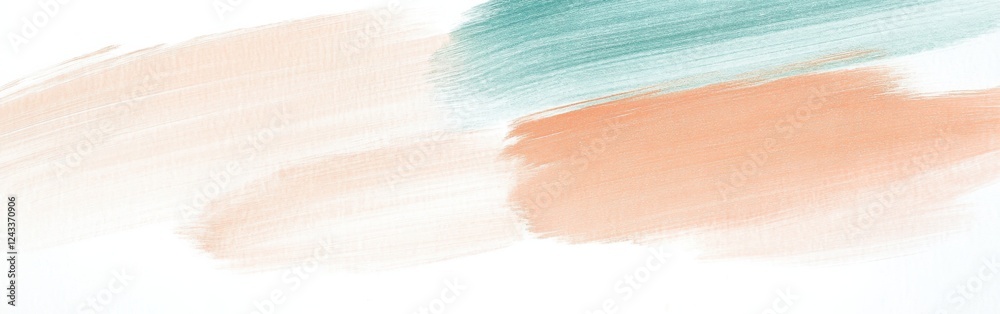Poster Minimalist composition of pencil strokes featuring soft colors and simple lines on a blank canvas