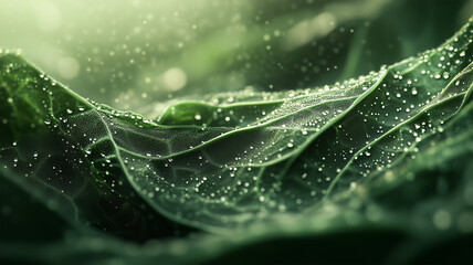 キャベツの葉脈が描く美しい模様、マクロで捉えた自然のディテール