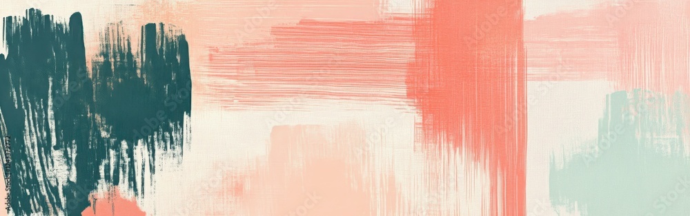 Aufkleber Muted abstract design featuring faint pencil strokes and dashed lines creating a textured visual experience in soft colors