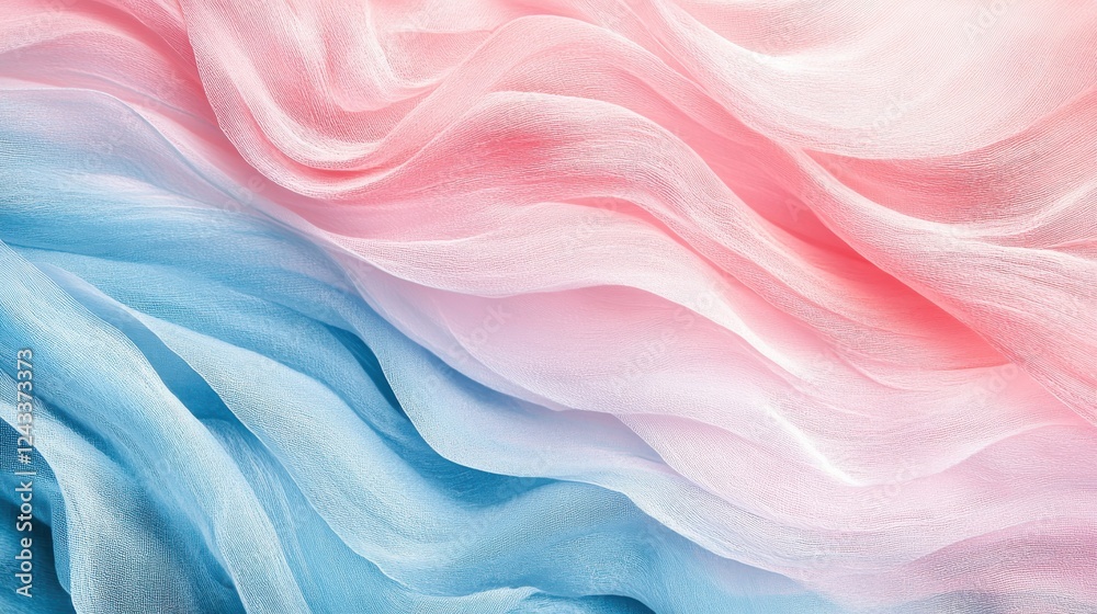 Leinwandbilder gradient pencil strokes create an elegant flow with soft textures in pink and blue hues