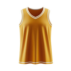 Gold Basketball Jersey Mockup Sports Apparel Template Design, Transparent Background, Ai Generative Images