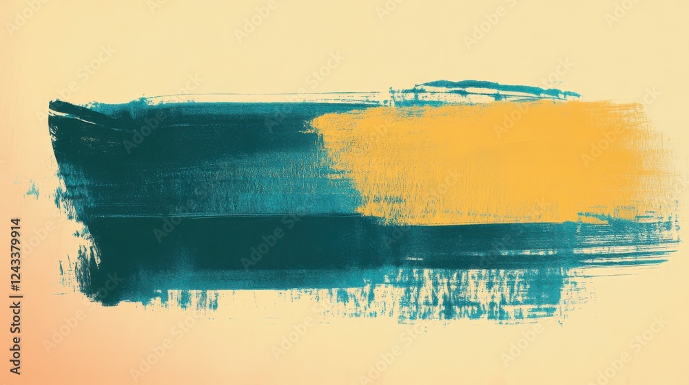 Poster Abstract composition of bold pencil strokes creating a textured visual experience with contrasting colors and dynamic movement