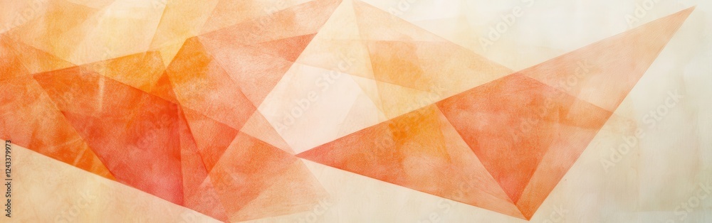 Aufkleber Abstract pencil strokes create a warm composition with orange hues blended on a light background