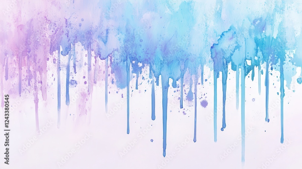 Leinwandbilder Saturated drips of abstract pencil strokes create a captivating backdrop with vibrant colors merging together