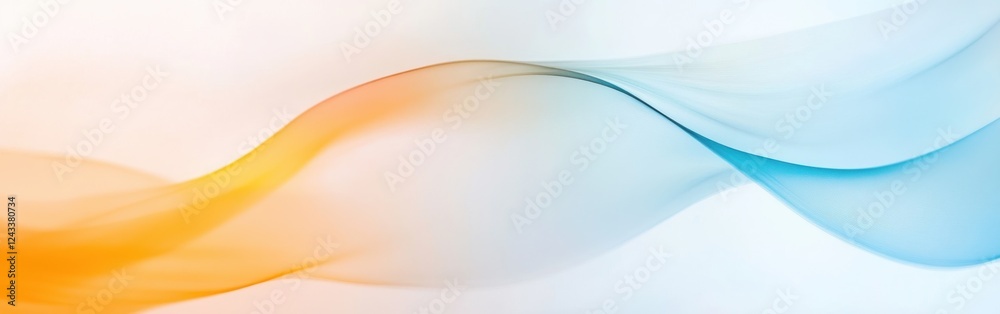 Leinwandbilder gradients of pastel blue and amber create a calming abstract visual experience suitable for various 