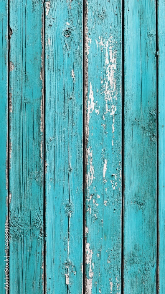 Aufkleber weathered teal wood texture with intricate details and unique patterns reflecting age and character
