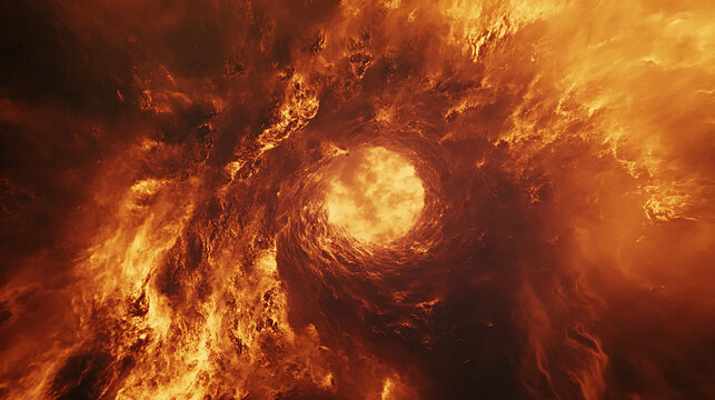 A vortex of flames consuming time itself