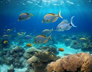 Fototapeta premium fish swimming in the sea