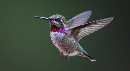 Fototapeta premium Anna's Hummingbird in Flight Stunning Wildlife Photo