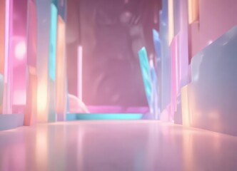 Soft focus abstract background with pastel colored lights, glowing lights, luminous atmosphere, bokeh