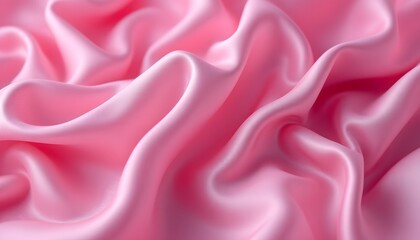 Obraz premium Luxurious Pink Silk Fabric Draped Texture Background