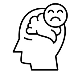 schizophrenia Icon, mental illness, mental health