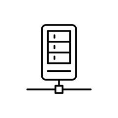 Fototapeta premium Server room outline icons, minimalist vector illustration ,simple transparent graphic element .Isolated on white background