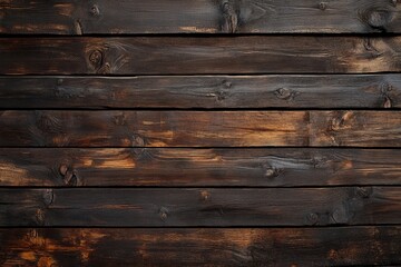 Naklejka premium Dark wood texture background, rustic planks, horizontal lines, barn setting, design