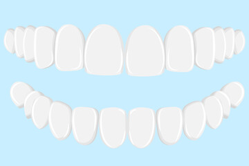 Vector image of mouth and teeth. Dentistry and dental treatment concept. Element for your design of banners, posters, articles, etc.