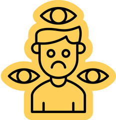 schizophrenia Icon, mental illness, mental health