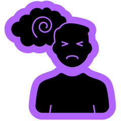 schizophrenia Icon, mental illness, mental health