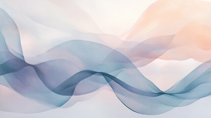 Obraz premium Soft pastel gradient abstract art with minimalist flowing shapes and smooth curves creating a serene composition