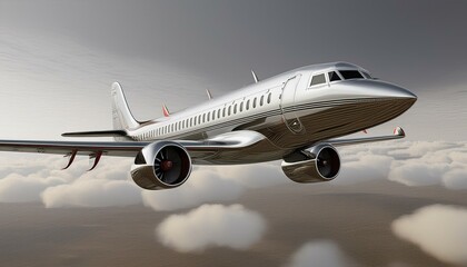 Fototapeta premium 3d rendering of an isolated flying plane ready to use