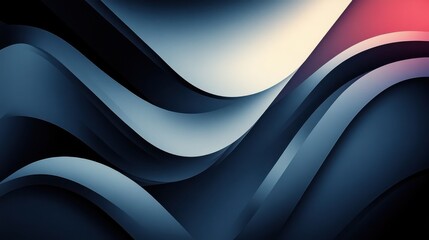 Abstract waves in contrasting shades of blue and red creating a dynamic visual effect in a modern design