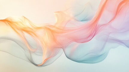 A minimalist abstract piece with soft pastel tones and flowing, elegant lines creating a modern and peaceful vibe